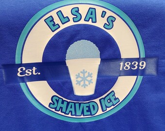 Elsa's Shaved Ice T-Shirt: Arendelle Aqua Glitter, Frozen Inspired