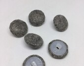 Handmade Felt Covered Shank Buttons Set of 6