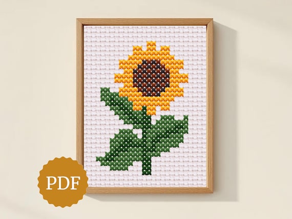 Sonnenblume, Stickmuster, Kreuzstichmuster Stickmuster