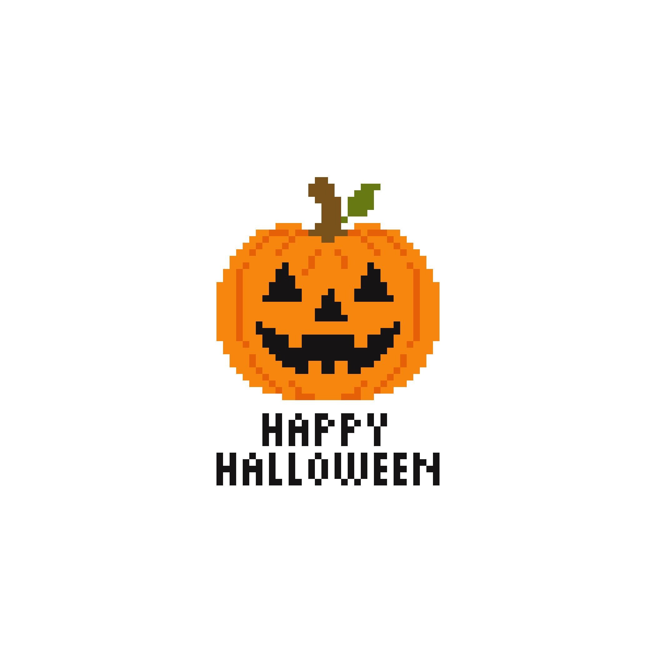 ジャック・オー・ランタンのクロスステッチ図案、ハロウィンかぼちゃの