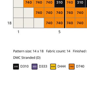 Jack O Lantern Mini Cross Stitch Pattern, Simple Stitching, Easy for ...