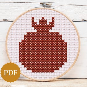 Granatapfel Kreuzstichmuster, perfektes neues Haus Geschenk, Einweihungsparty Geschenk, schnelle und einfache Tabelle, Glück und Fruchtbarkeit Symbol, Norooz