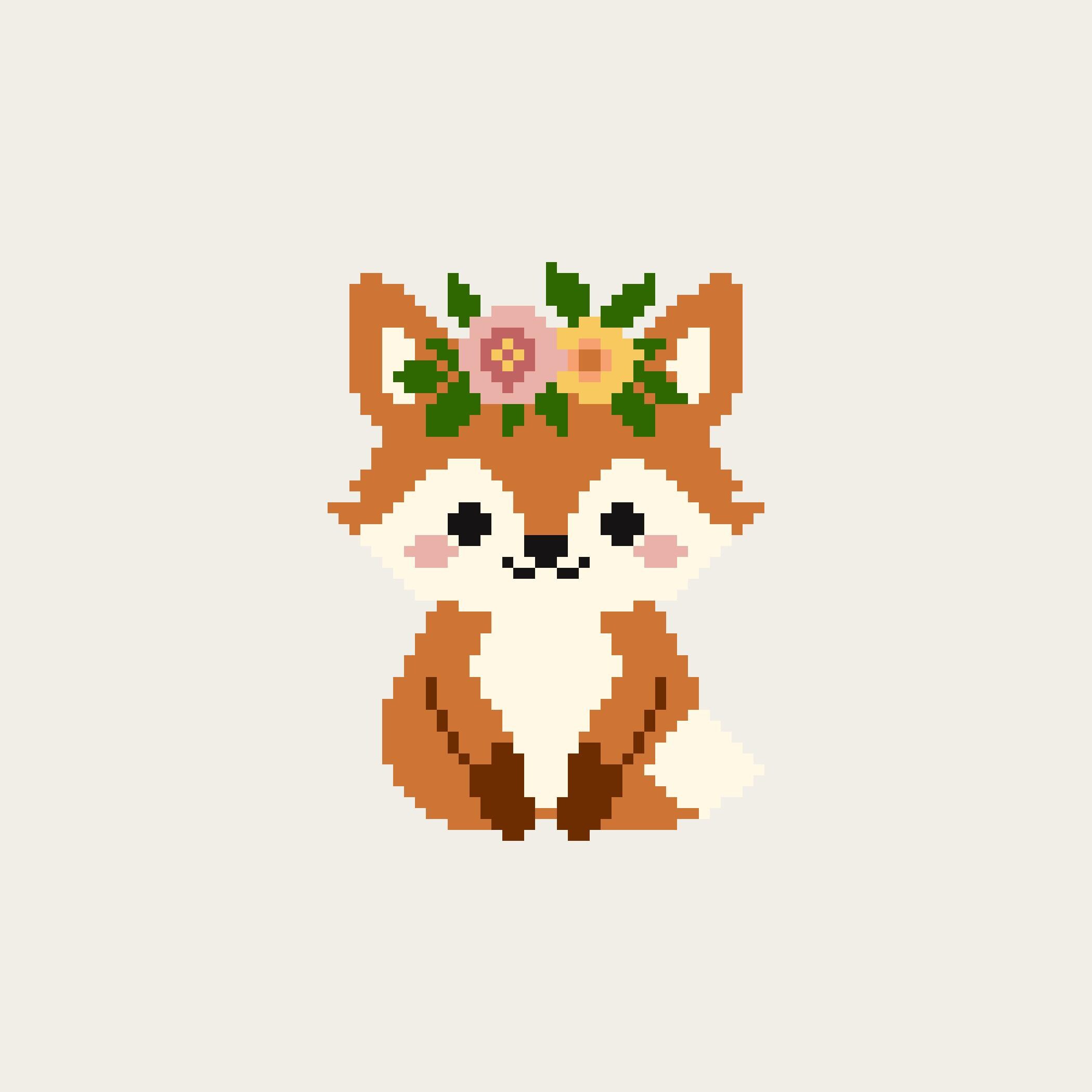 Fox Embroidery Pattern Pdf Pattern Printable Woodland Etsy