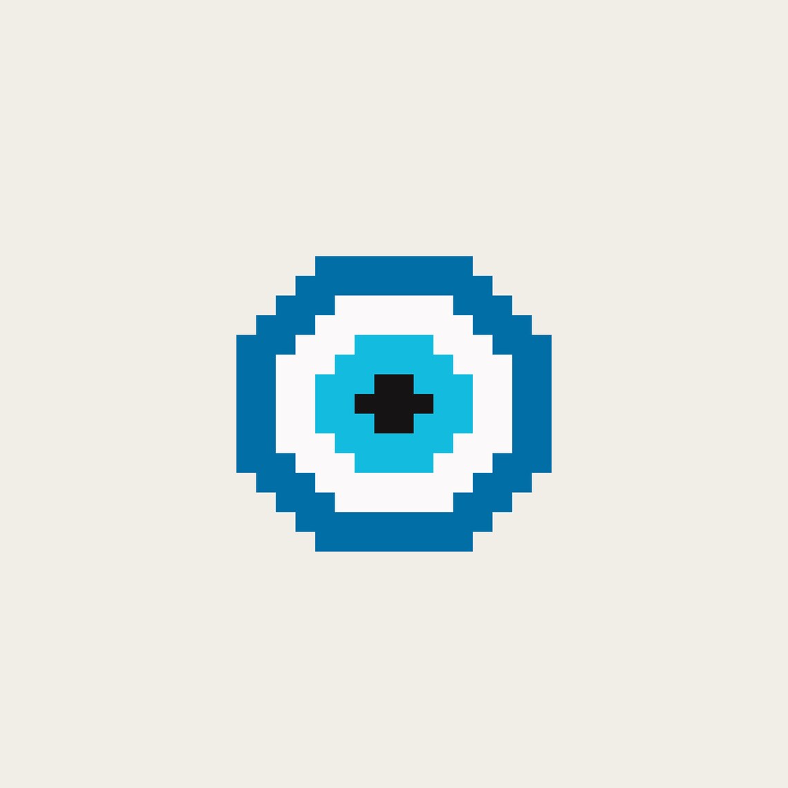 Greek Mati, Easy Cross Stitch Pattern, Instant PDF, Evil Eye Bead