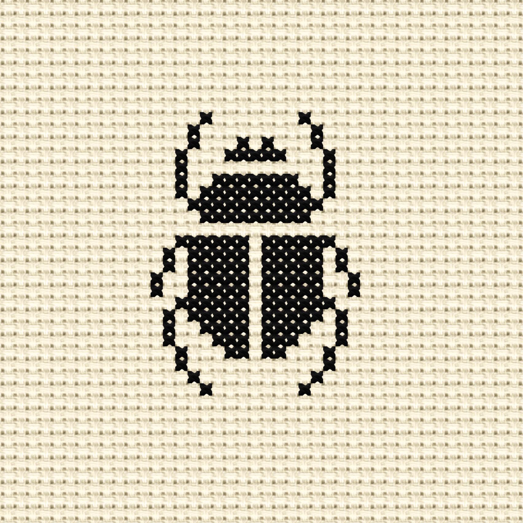 Printable Scarab Pattern Scarab Cross Stitch Pattern PDF, Ancient Egyptian Beetle Embroidery ...