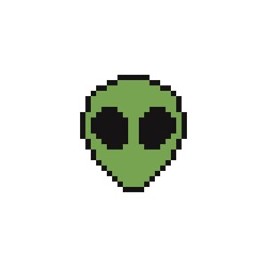 Miniature Alien Head, Spacey Cross Stitch Pattern, Simple X Stitch ...