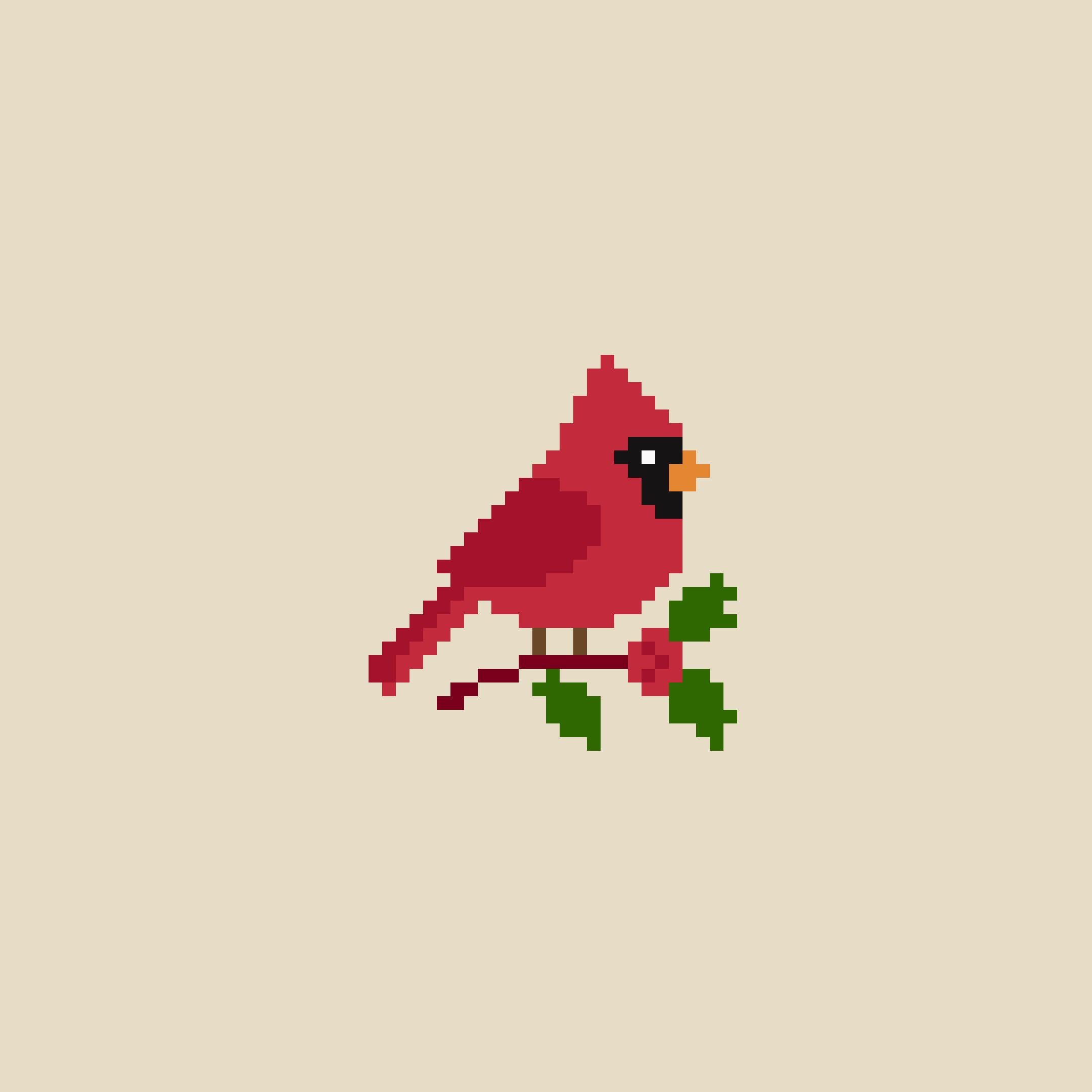 Red Bird Cross Stitch Pattern, Mini Xmas Cardinal PDF, Winter Bird ...
