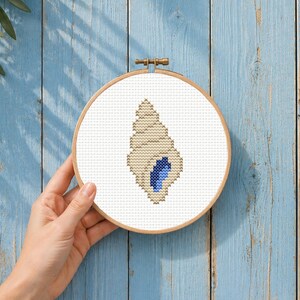 Seashell Cross Stitch Pattern PDF, Coastal Shell Embroidery, Beach House Decor, Nautical Nursery Decor, Ocean Treasure Pattern