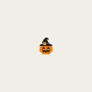 Jack O Lantern Mini Cross Stitch Pattern, Simple Stitching, Easy for ...