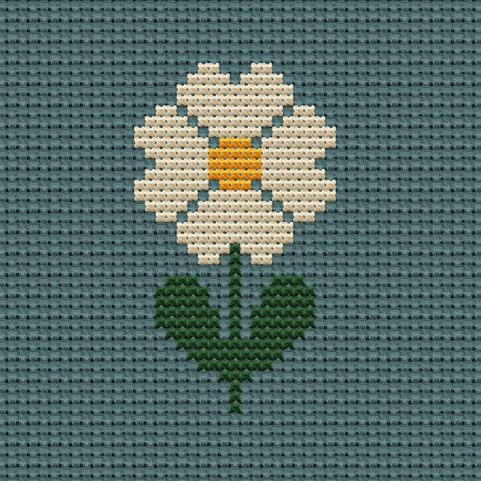Counted Cross Stitch Daisy Pattern, Easy to Stitch, Perfect for