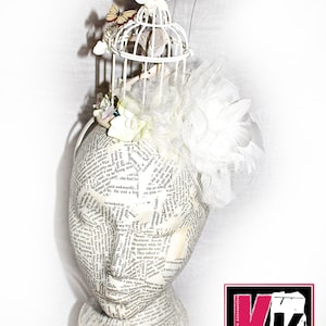 Ivory Birdcage Headpiece