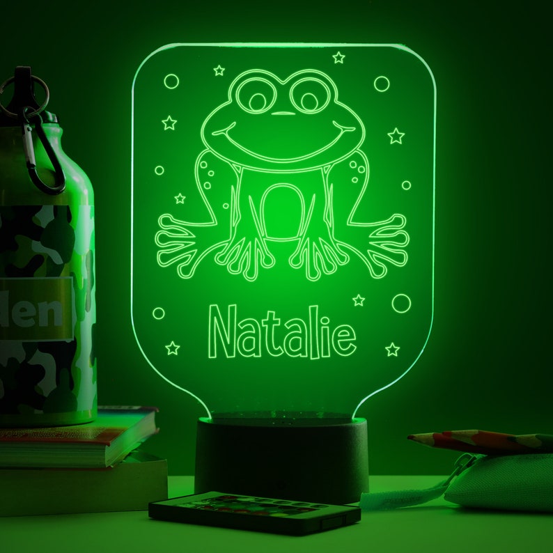 Personalised Frog Night Light For Children's Bedroom Etsy