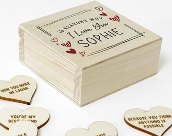 Personalised Wooden Keepsake Box: 10 Reasons Why I Love You