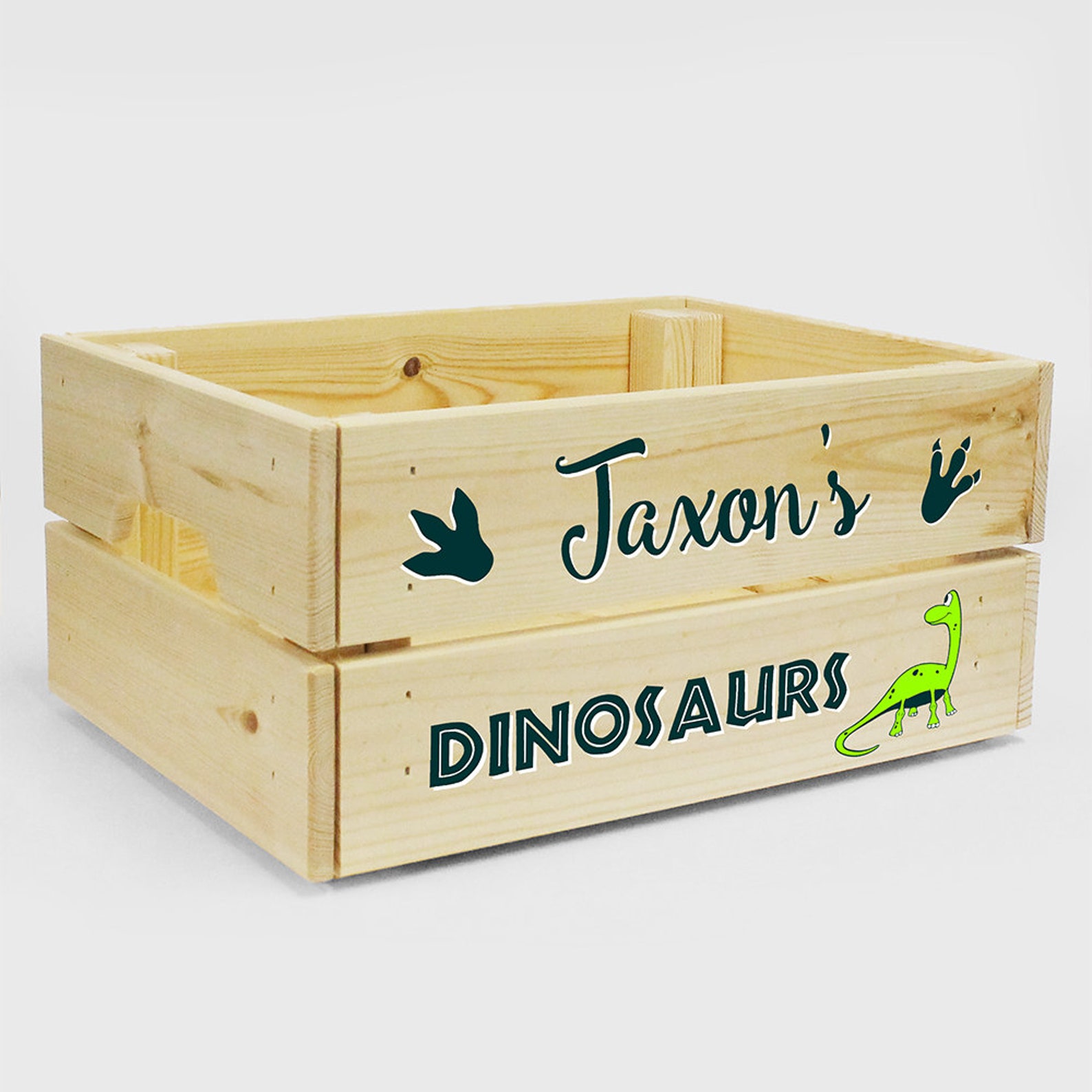 Personalised Wooden Dinosaur Storage Box for Kids BOY GIRL Etsy