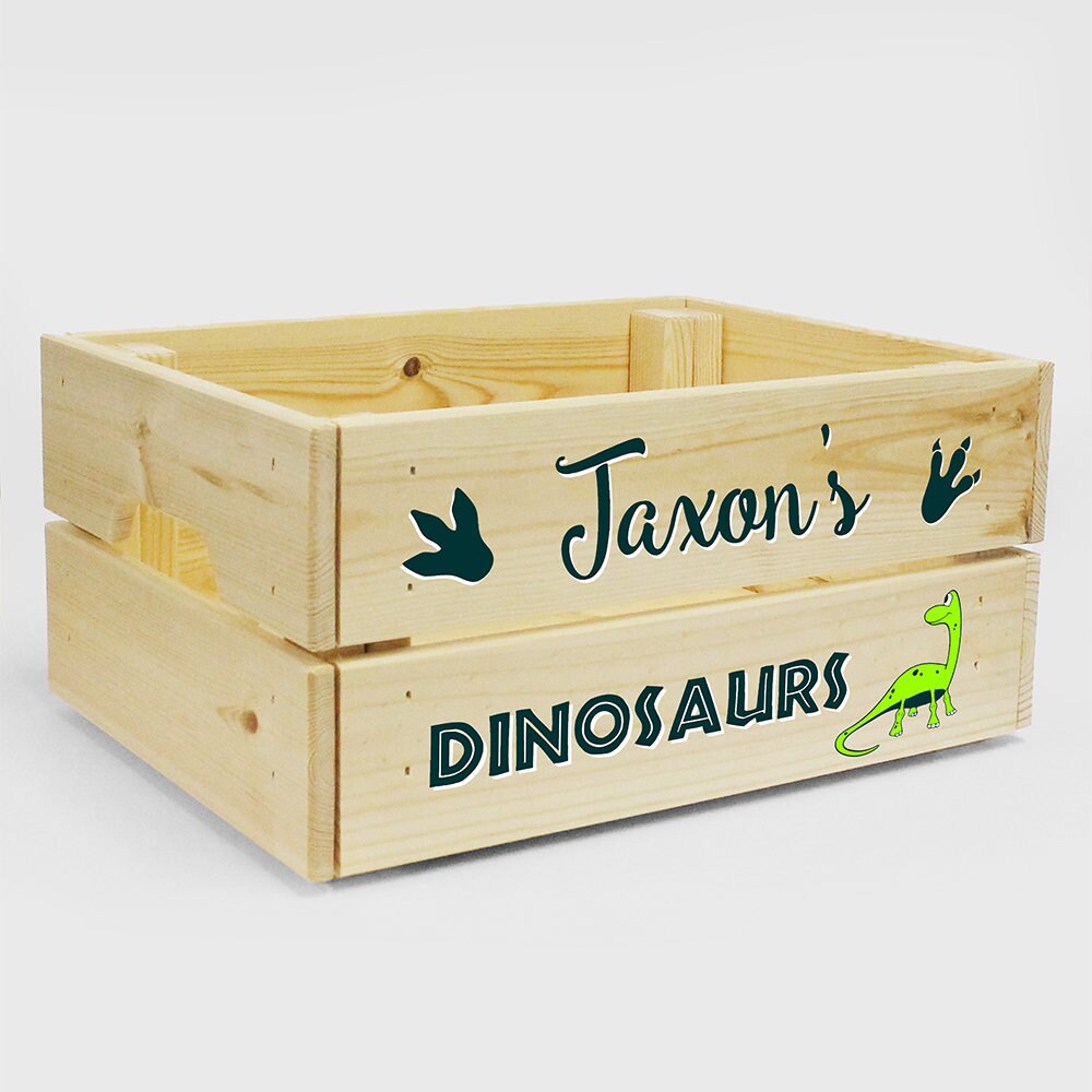 Personalised Wooden Dinosaur Storage Box for Kids BOY GIRL Etsy