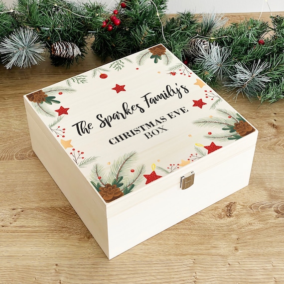 Wooden christmas eve on sale box