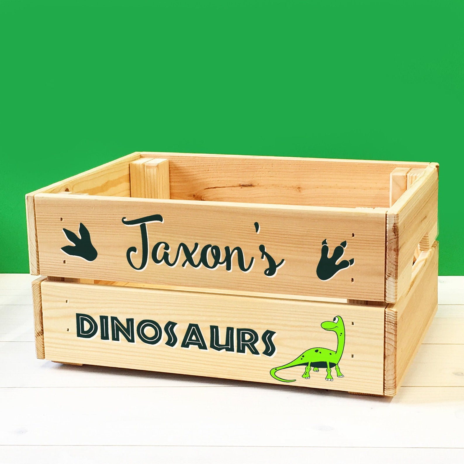 Personalised Wooden Dinosaur Storage Box for Kids BOY GIRL Etsy