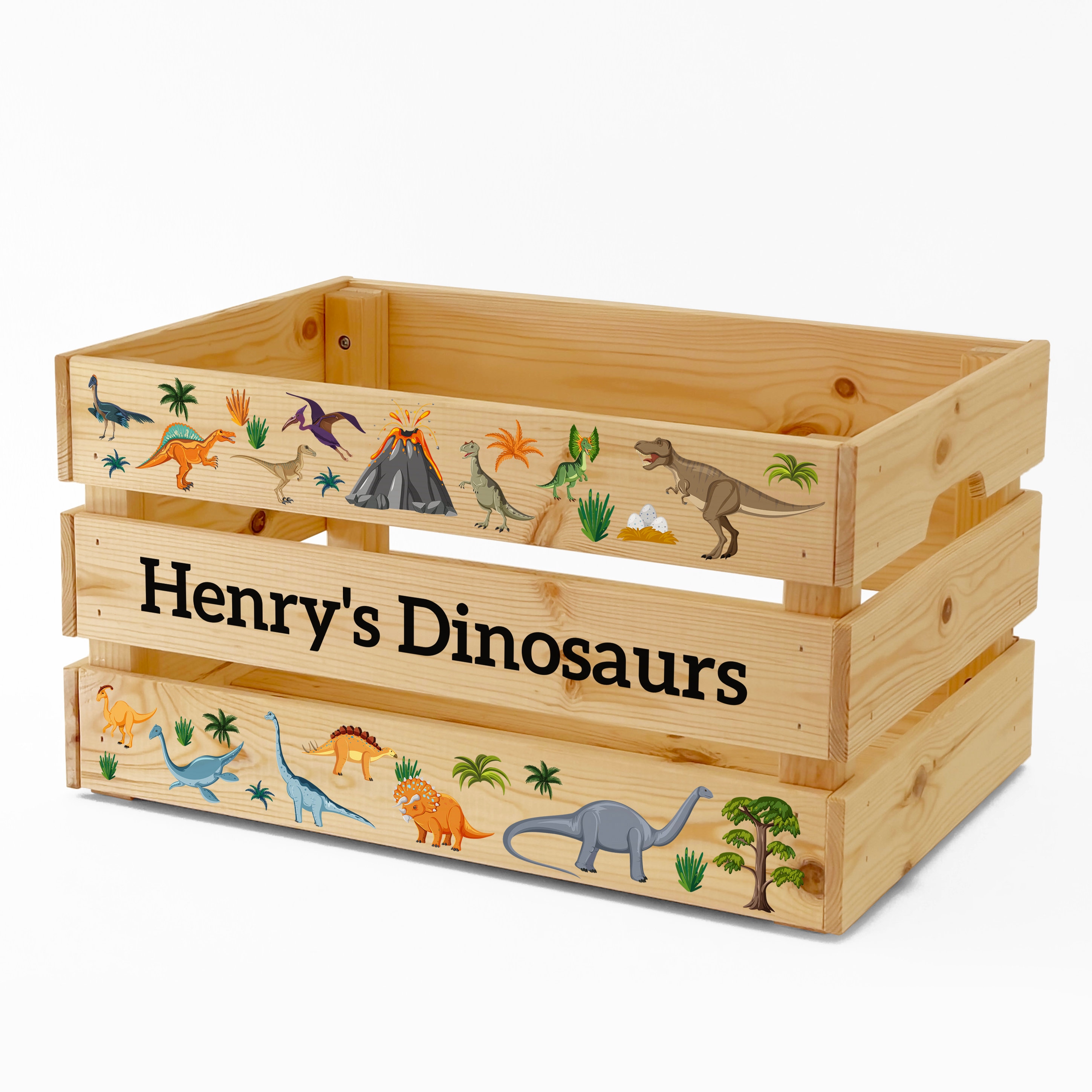 Dinosaur wooden on sale toy box