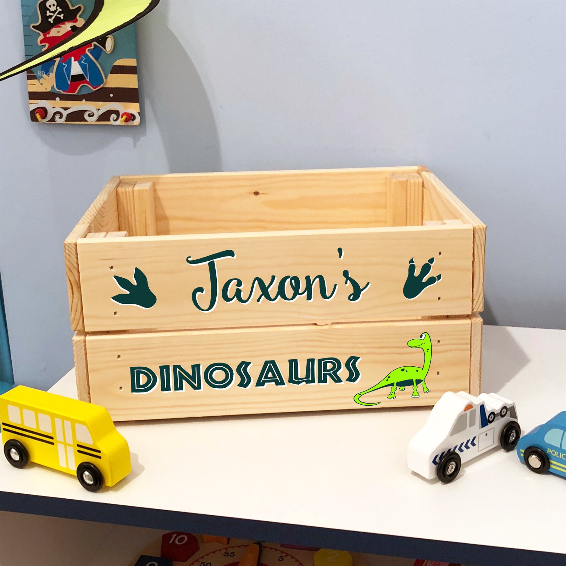 Personalised Wooden Dinosaur Storage Box for Kids BOY GIRL Etsy