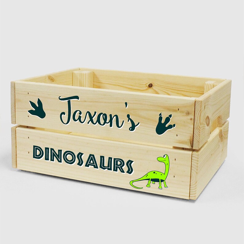 Personalised Wooden Dinosaur Storage Box for Kids BOY GIRL Etsy