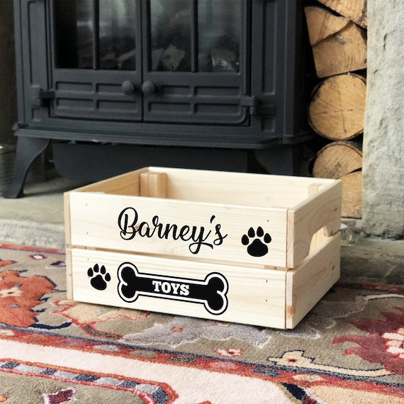 Personalised Pet Toy Box Toy Crates Dog Toys Box Personalised Dog