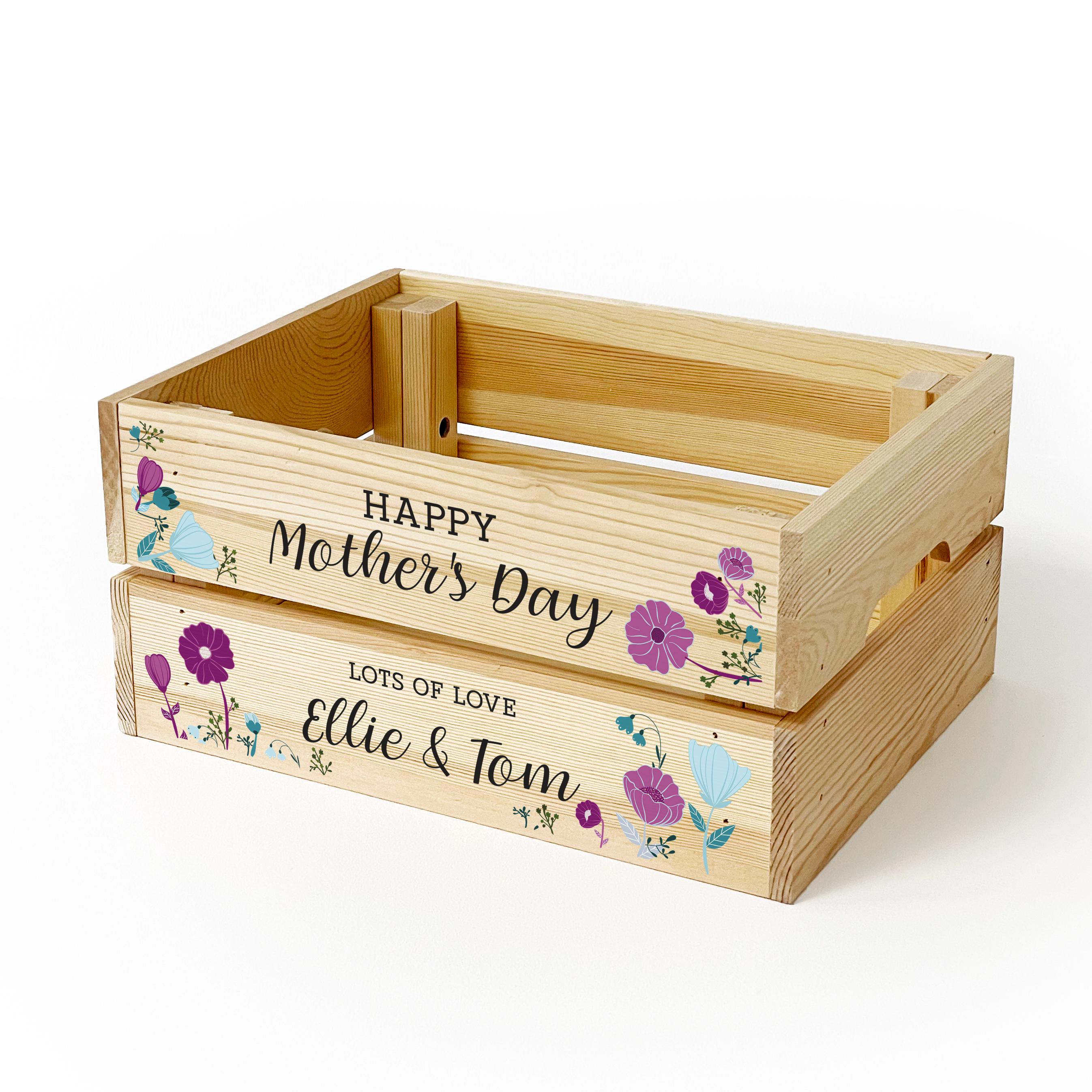 Aazon.co: Ini Pink Wooden Crate Set For Other's Day Happy Other's