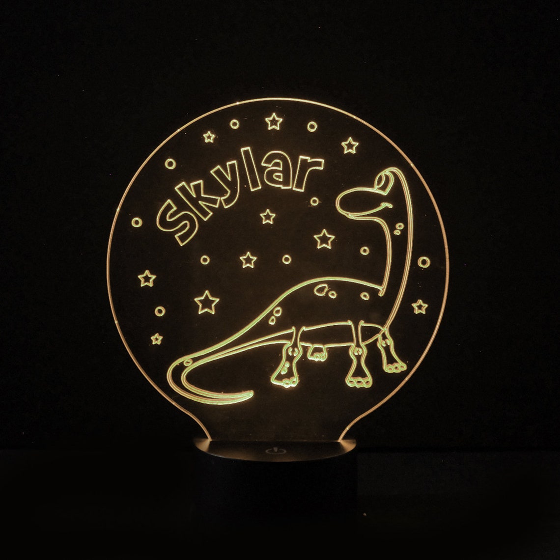 Personalised Dinosaur Night Light For Children's Bedroom Etsy