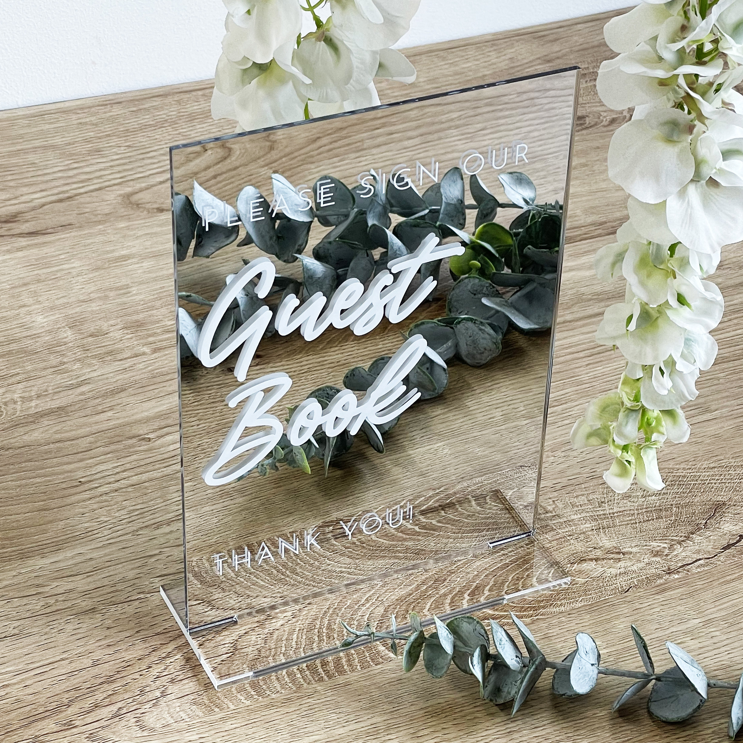 Modern Acrylic Guest Book Sign for Wedding & Party Events Etsy UK