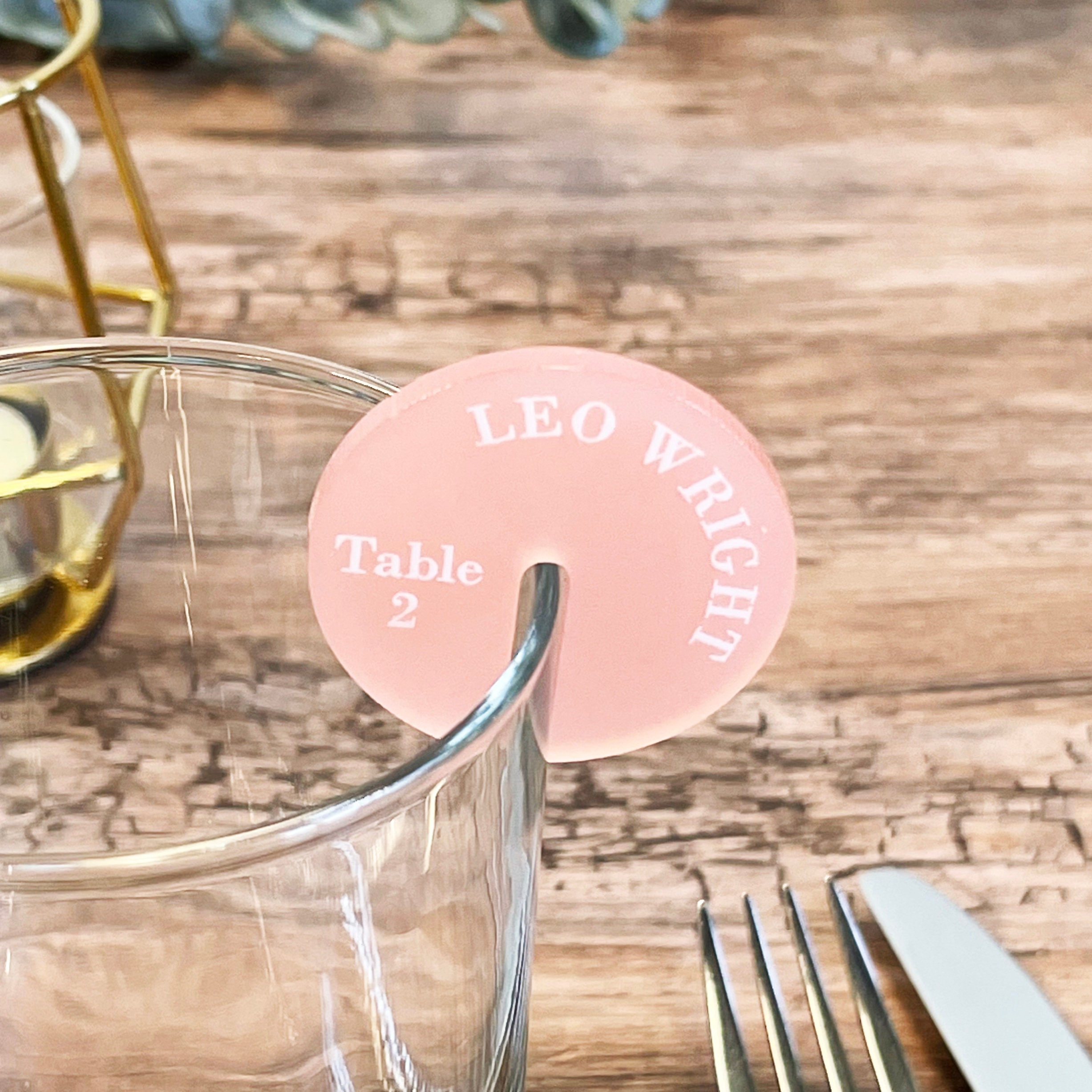 Personalised Acrylic Drink Name Place Tags Wedding Favours Etsy
