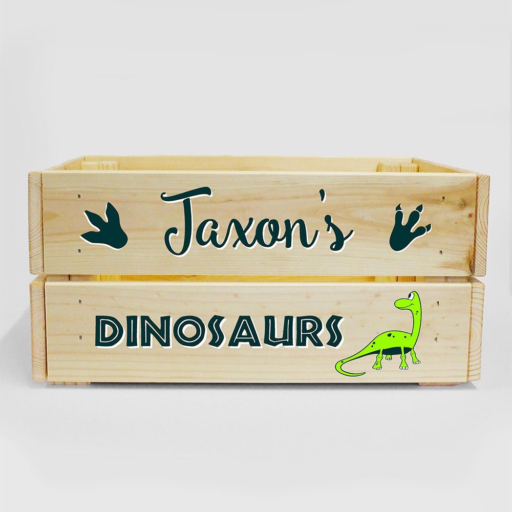 Personalised Wooden Dinosaur Storage Box for Kids BOY GIRL Etsy