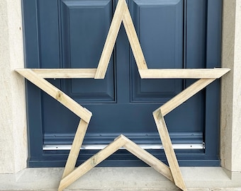 Rustic Wooden Star: Large Christmas Home Decor