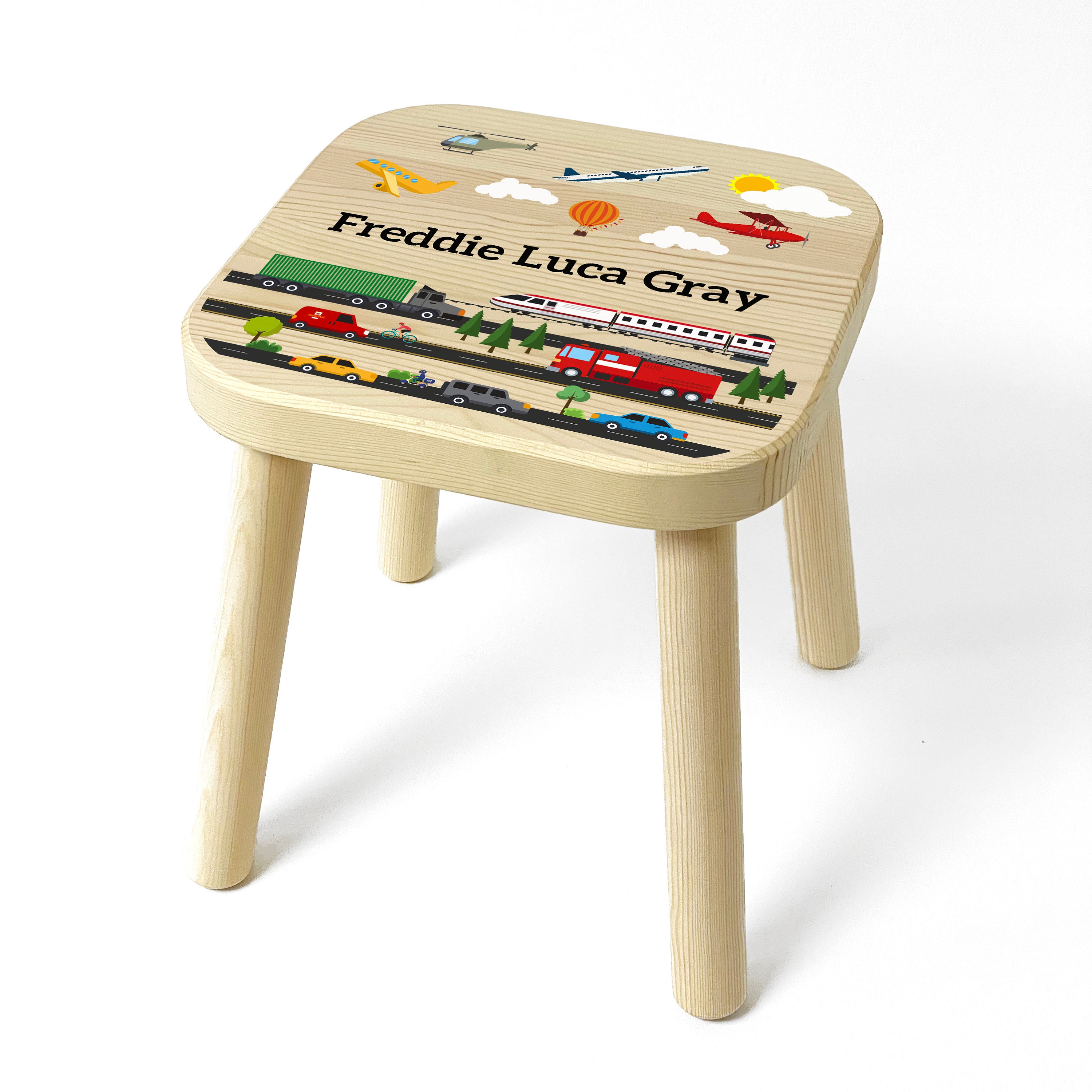 Kids Stool With Trucks - Etsy Canada