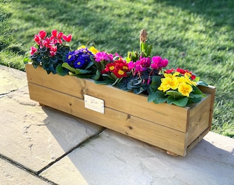 Personalised Wooden Garden Planter: Mother's Day Flower Box