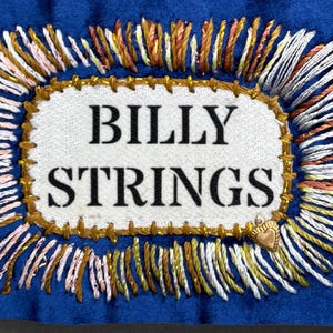 BMFS Embroidered Sew On Patch, Billy Strings Blue Velvet Sew On Applique for Jackets and Hats. Gift for Bluegrass and Jam Band fans
