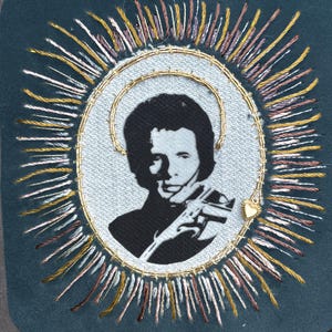 Merle Haggard Patch, Outlaw Country Patch, Merle Fan Gift, Country Western Music Patch, Hand Embroidered Sew On Applique