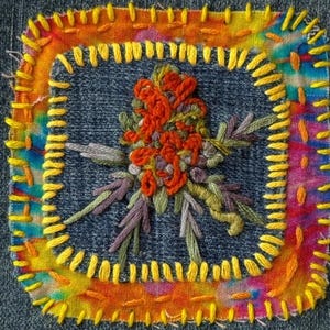 Embroidered Weed Patch, Cannabis flower patch Gift For Stoners and Hippies. Small Sew On Dispensary merch.