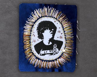 Ryan Adams Patch in Metallica Shirt - Alt Country Band Patch for Battle Jackets, Blue Velvet