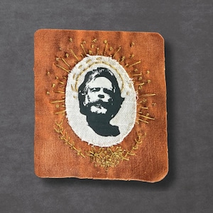 Bob Weir Patch, Grateful Dead Fan Art, Deadhead Jacket Patch, Vintage Velvet Embroidered Back Patch