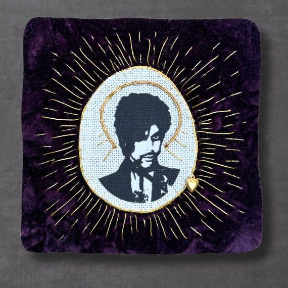 Purple Velvet Prince Patch. Hand Embroidered, Sew On Relic. Gift For Fans And Music Lovers.