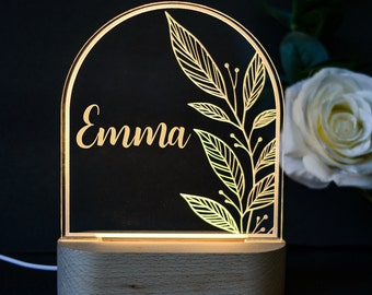 Personalized Name Light for Girls, LED Baby Lamp, Nursery Night Light