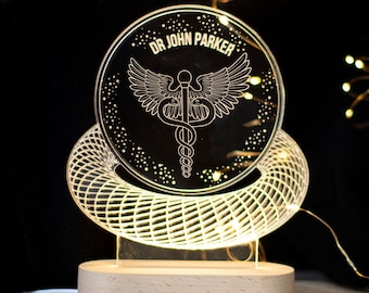 Lampada da scrivania LED per dottore, Regalo medico, Regalo laurea farmacista, Regalo laurea medicina