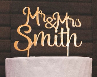 Personalized cake topper, Mr & Mrs Wedding Topper , Wood cake topper, Custom Wedding topper