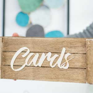 Rustic Card Box , Wedding Mail Box , Wooden Card Banner Bunting image 2