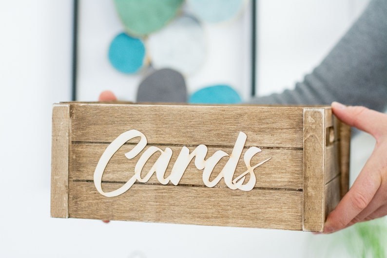 Rustic Card Box , Wedding Mail Box , Wooden Card Banner Bunting image 2