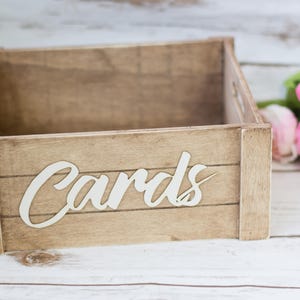 Rustic Card Box , Wedding Mail Box , Wooden Card Banner Bunting image 3