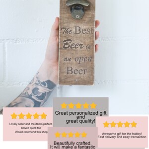 Wall bottle Opener , Best Beer Opener, dad gifts beer , Father's day gift for him image 6
