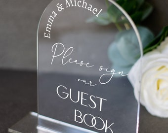 Wedding Guest book Sign, Acrylic Guest book sign, Custom Wedding Please sign our Guestbook