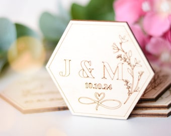 wedding favors for guests, wedding hexagon sign, Bulk thank you gift, personalized party favour
