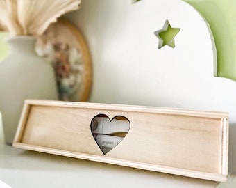 Engraved Pregnancy Test Box  Baby Reveal Announcement Keepsake