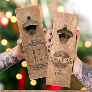 Personalized Bottle Opener , Wall Beer Opener, man cave Bar Opener